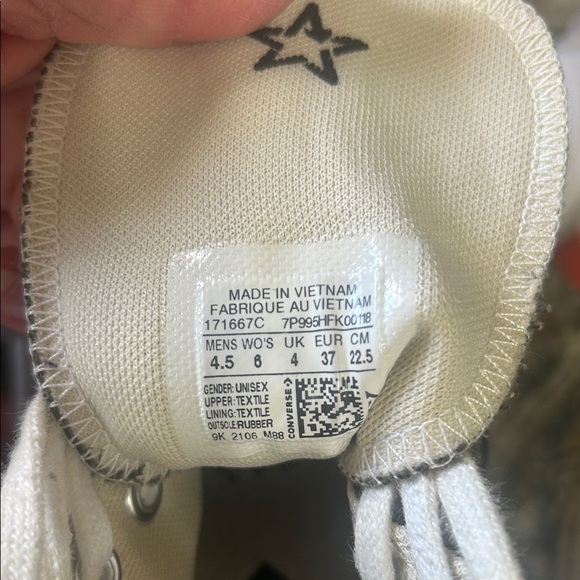 Converse Military Green and White High-Top Sneakers - Picture 2 of 9